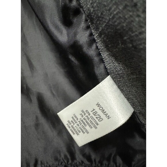 Dress Barn Jacket Womens 18/20 Gray Full Zip Pockets Lined Career Work - Picture 3 of 12